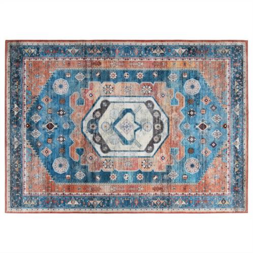 Hivvago 5 x 7 inch non-shedding distressed vintage indoor area rug