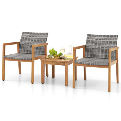 Hivvago 3 pieces patio furniture set with chair