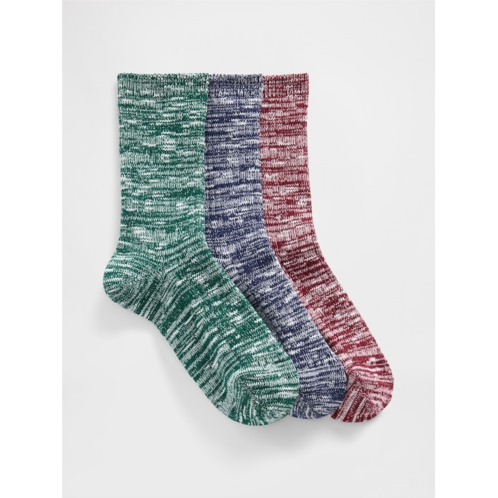 Gap Kids Marled Crew Socks (3-Pack)