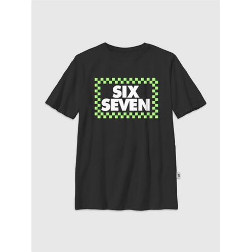 Gap Kids Six Seven Checkered Graphic T-Shirt
