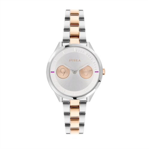 Furla womens metropolis silver dial stainless steel watch