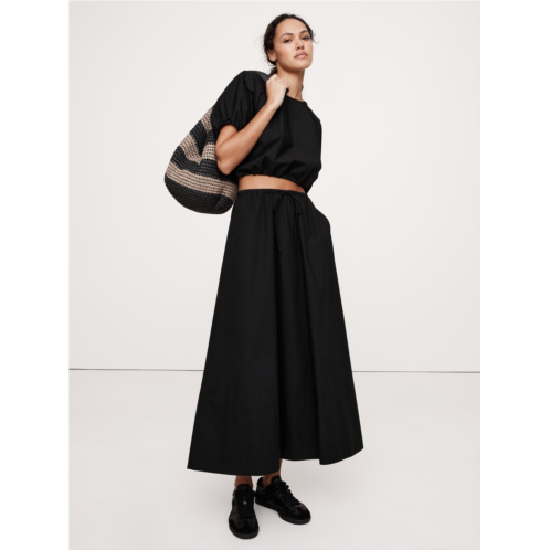 Bananarepublic Cotton Poplin Maxi Skirt