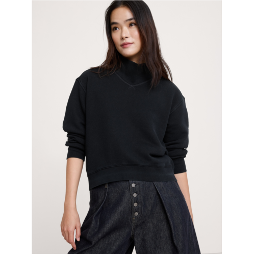 Bananarepublic French Terry Mock-Neck Sweatshirt