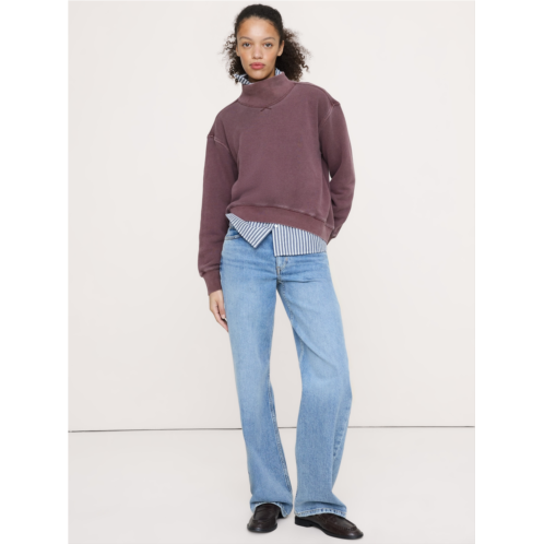 Bananarepublic French Terry Mock-Neck Sweatshirt
