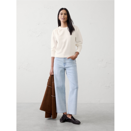 bananarepublic Knit Button-Shoulder Top