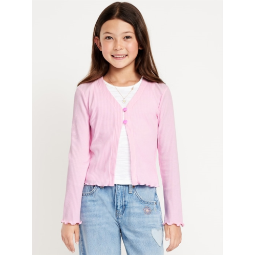 OldNavy Button-Front Ribbed Cardigan for Girls
