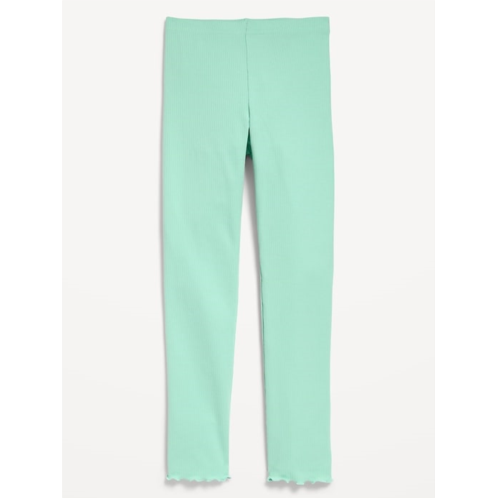 OldNavy Ribbed Lettuce-Edge Leggings for Girls