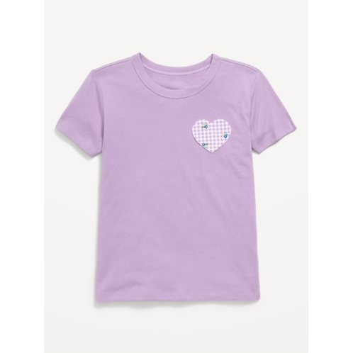 OldNavy Softest Short-Sleeve Heart-Pocket T-Shirt for Girls
