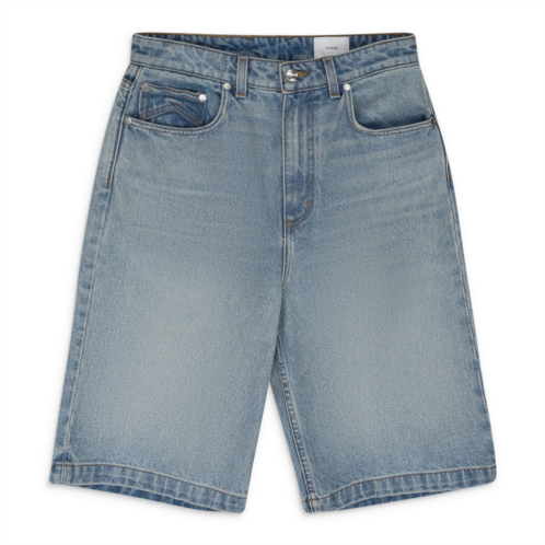 Rhude indigo drop crotch denim shorts