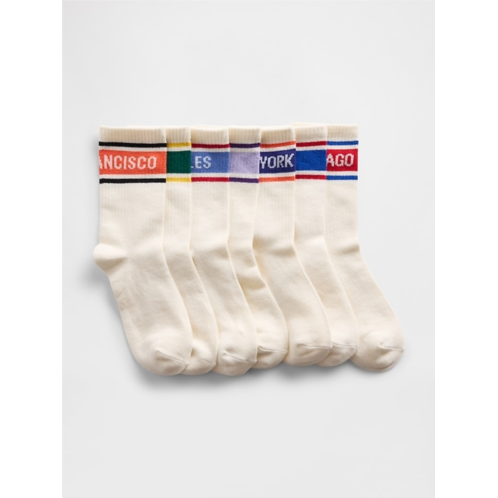 Gap Kids City Crew Socks (7-Pack)