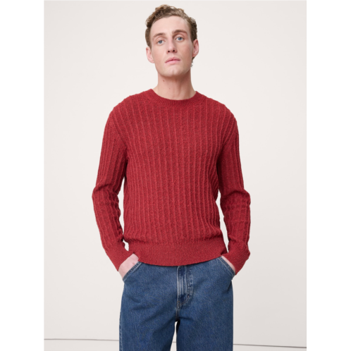 Bananarepublic Cotton-Linen Blend Crew-Neck Sweater