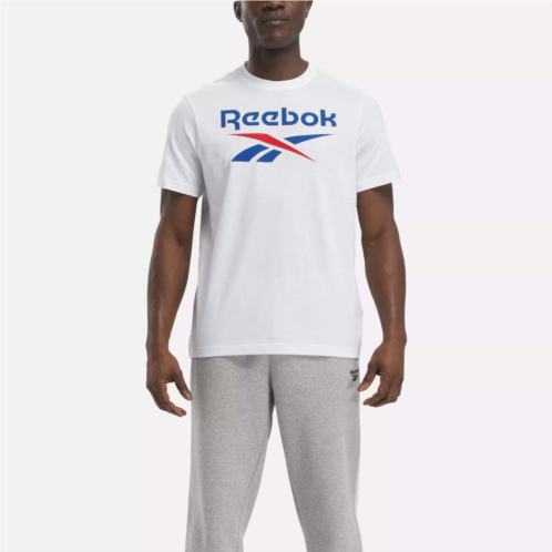 Mens Reebok Identity Big Stacked Logo T-Shirt