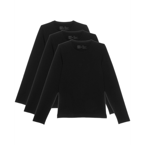Mens PACT Cool Stretch Long Sleeve Crew Undershirt 3-Pack