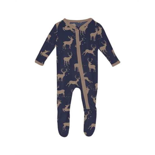 Kickee Pants Kids Print Footie With 2 Way Zipper (Infant)