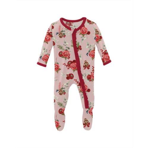 Kickee Pants Kids Print Muffin Ruffle Footie with 2 Way Zipper (Infant)
