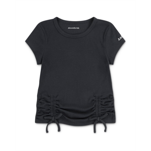 abercrombie kids Ruched Side Bow Baby Tee (Little Kid/Big Kid)