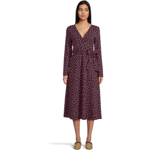 PACT Fit & Flare Faux Wrap Dress