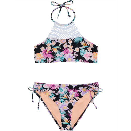 Hobie Kids Island Hopping Crochet High Neck Bra and Adjustable Hipster (Big Kids)