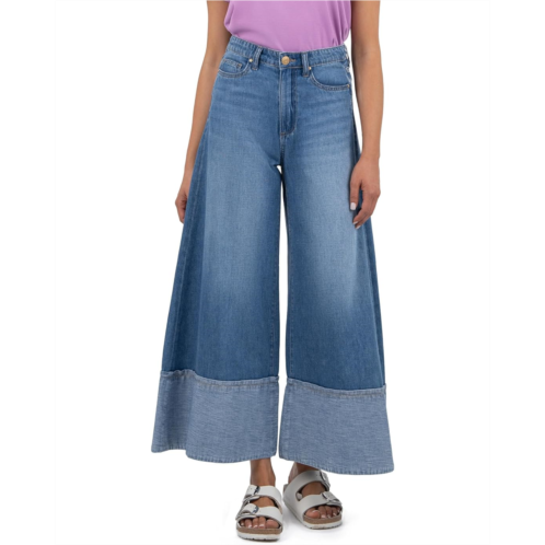 KUT from the Kloth Blake Crop Wide Leg with Hem Detail