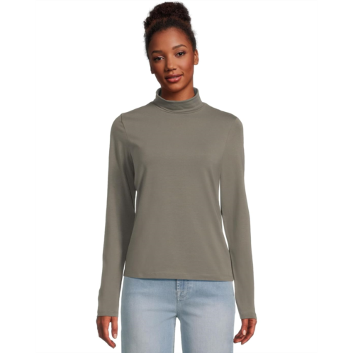 Womens PACT Luxe Stretch Jersey Slim Turtleneck
