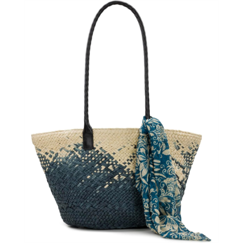 Patricia Nash Calypso Woven Tote W/ Greek Floral Scarf