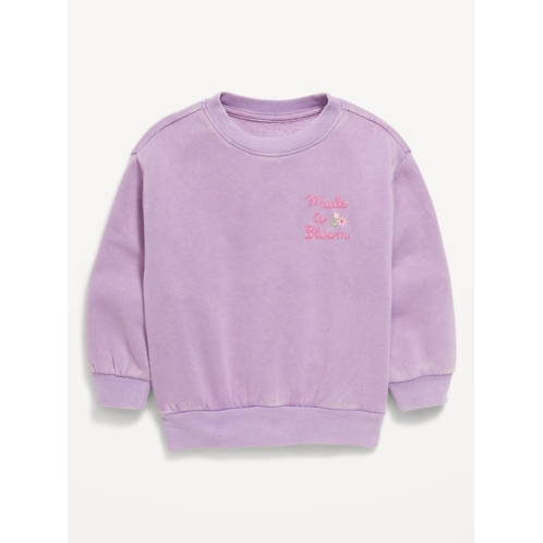 OldNavy Embroidered Crew-Neck Sweatshirt for Toddler Girls