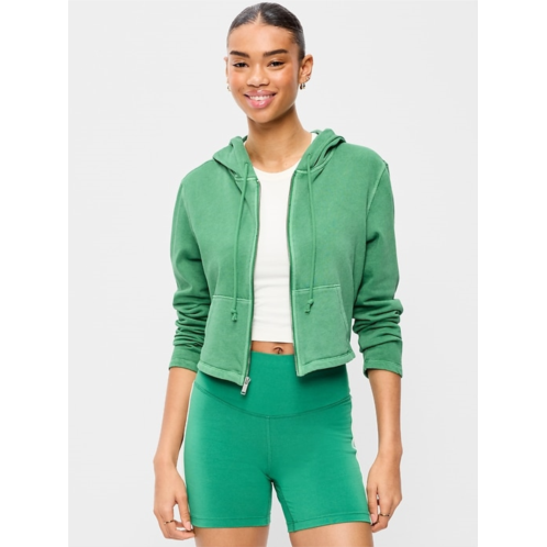 OldNavy Shrunken Cropped Zip Hoodie Sweatshirt