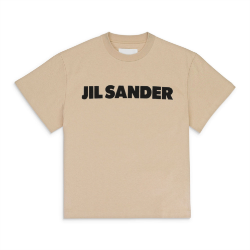 Jil Sander ss logo chest print dark sand t-shirt
