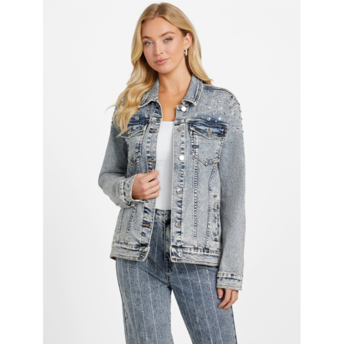 Guess Factory arielle embellished denim jacket