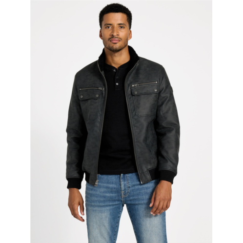 Guess Factory callen faux-leather jacket