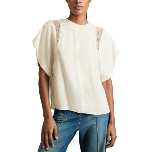 Reiss harlowe lace insert t-shirt