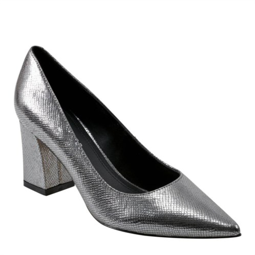 MARC FISHER womens zala leather pump heels in pewter