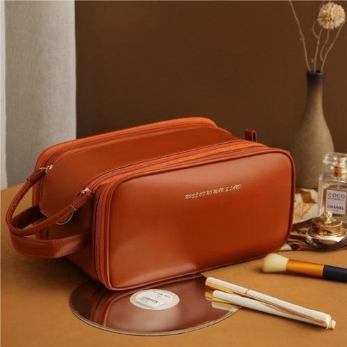 FASHNZFAB 3 layer portable travel makeup pouch bag