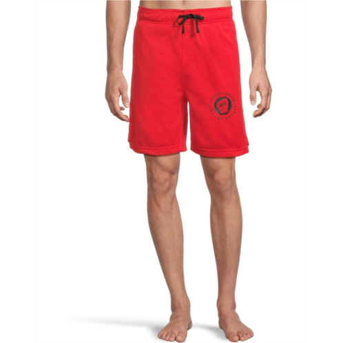 UFC mens basic workout shorts small red 8 inseam drawstring waist active jdm240