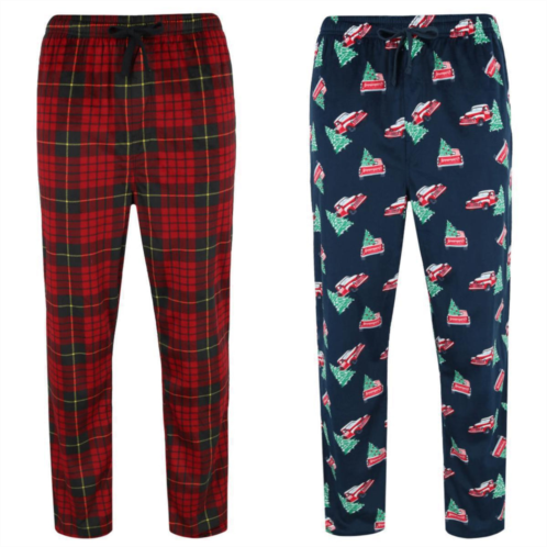 Weatherproof Vintage mens fleece holiday pajama pants (2 pack)