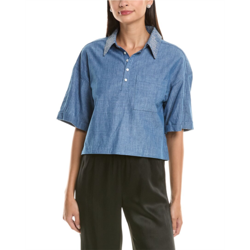 Cinq a Sept chambray arno top