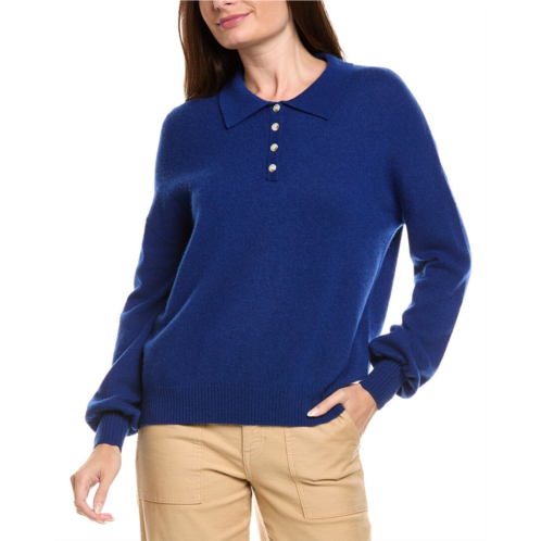 kier j wool & cashmere-blend oversized polo sweater