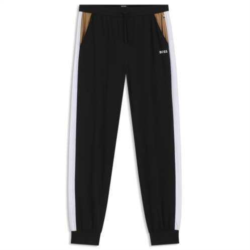 BOSS cotton-blend pyjama bottoms with contrast panels