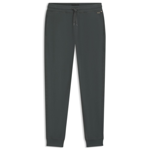 BOSS cotton-blend tracksuit bottoms with waffle structure