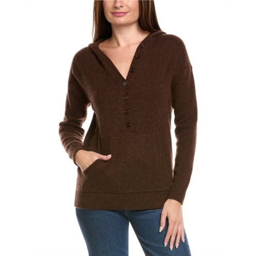 kier j oversized wool & cashmere-blend hoodie