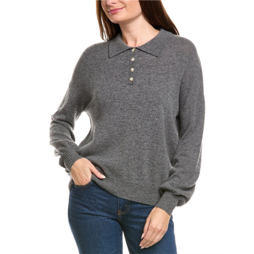 kier j wool & cashmere-blend oversized polo sweater