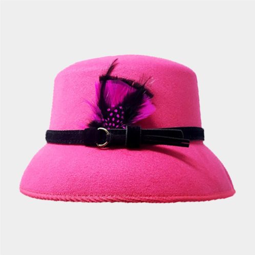 FASHNZFAB feather pointed felt hat