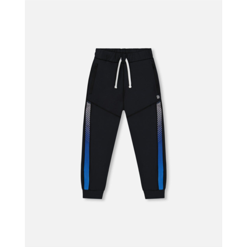 Deux par Deux athletic pants blue and black