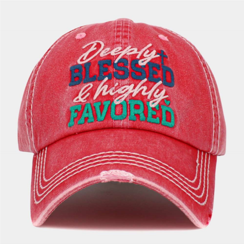 FASHNZFAB deeply blessed and highly favored message vintage baseball cap