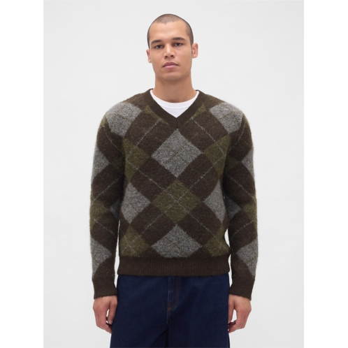 Gap Brushed Argyle Sweater