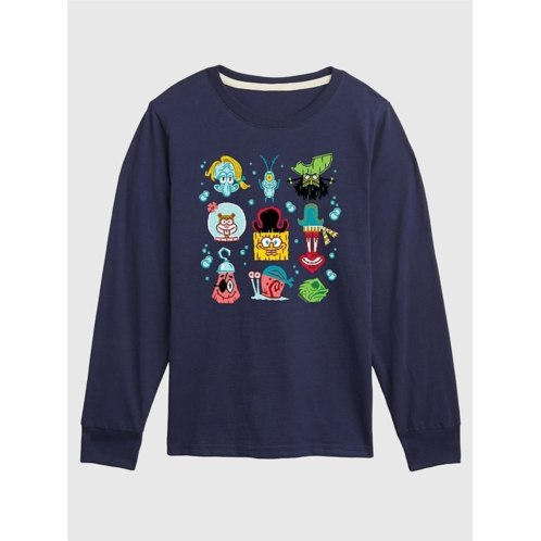 Gap Toddler The Spongebob Movie Search For Squarepants Grid Long Sleeve Tee