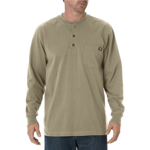 Dickies Mens Long Sleeve Heavyweight Henley Black