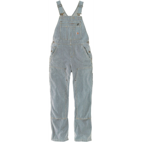 Carhartt Womens Relaxed Fit Denim Railroad Striped Bib Overall