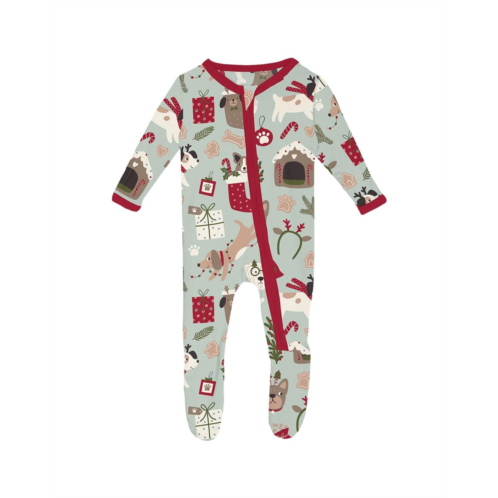 Kickee Pants Kids Print Footie With 2 Way Zipper (Infant)