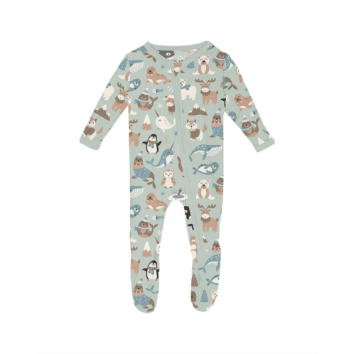 Kickee Pants Kids Print Footie With 2 Way Zipper (Infant)